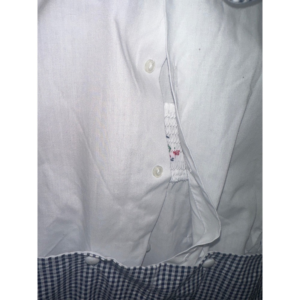 Carriage Boutiques Boys Smocked Beach Sailboat 2pc Set Gingham Bubble Shorts 24M - Picture 5 of 5